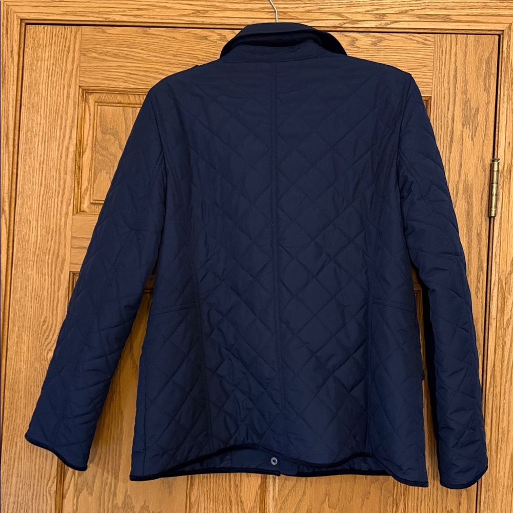 Talbots Dark Blue Quilted Barn Jacket, Size Large - Picture 2 of 6